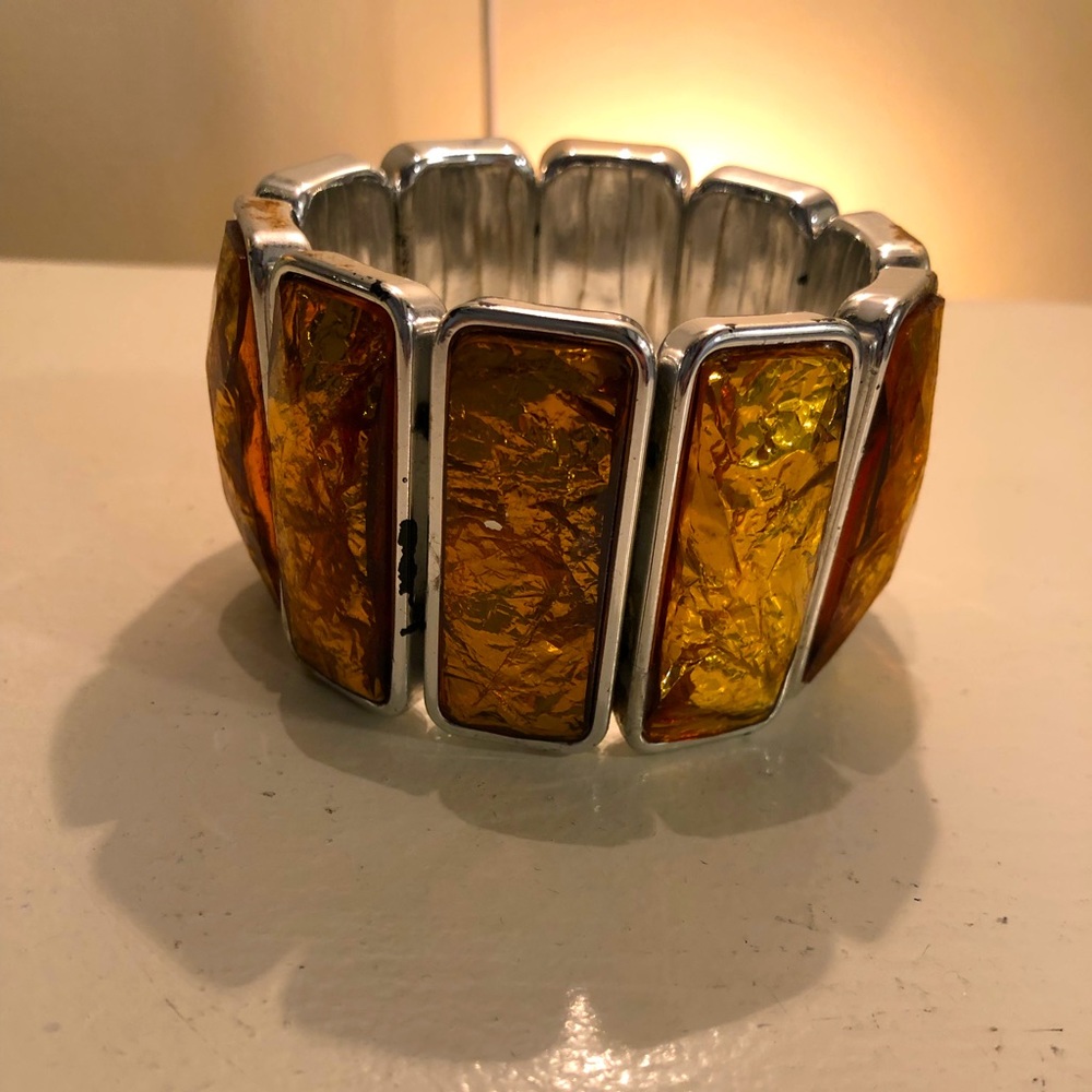 Golden Foil Elastic Costume Jewelry